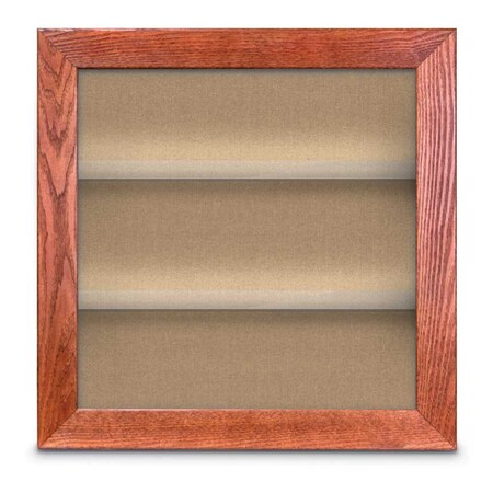 United Visual Products Outdoor Enclosed Combo Board, 42"x32", Gold Frame/White Porc & Cinnabar UVCB4232ODG-WHTPORC-CINNABA